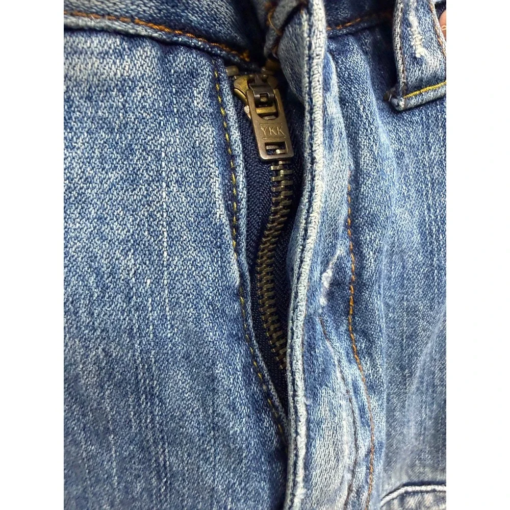 Y2k True Religion Big Rig Stone & Tint Rips Patchwork Denim Jeans Size 36 x 34